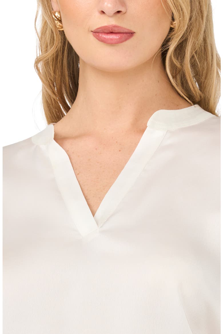 Puff Sleeve Satin Top, Alternate, color, NEW IVORY