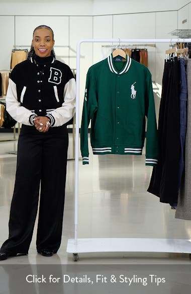 ★米国発*POLO*新作*Big Pony Fleece Baseball ジャケット★ Big Pony Fleece Baseball Jacket