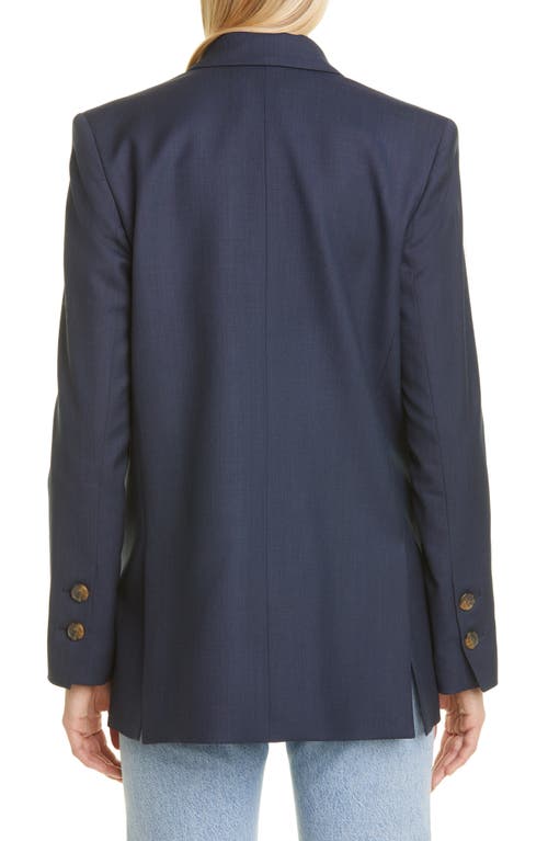 Twp Oversized Double Breasted Stretch Wool Blazer In Animal Print