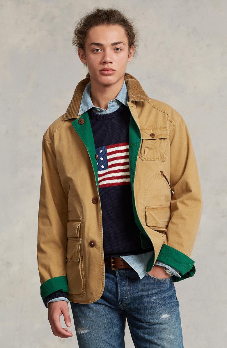 Polo Ralph Lauren Kilborn Reversible Cotton Canvas Safari Jacket, Alternate, color,