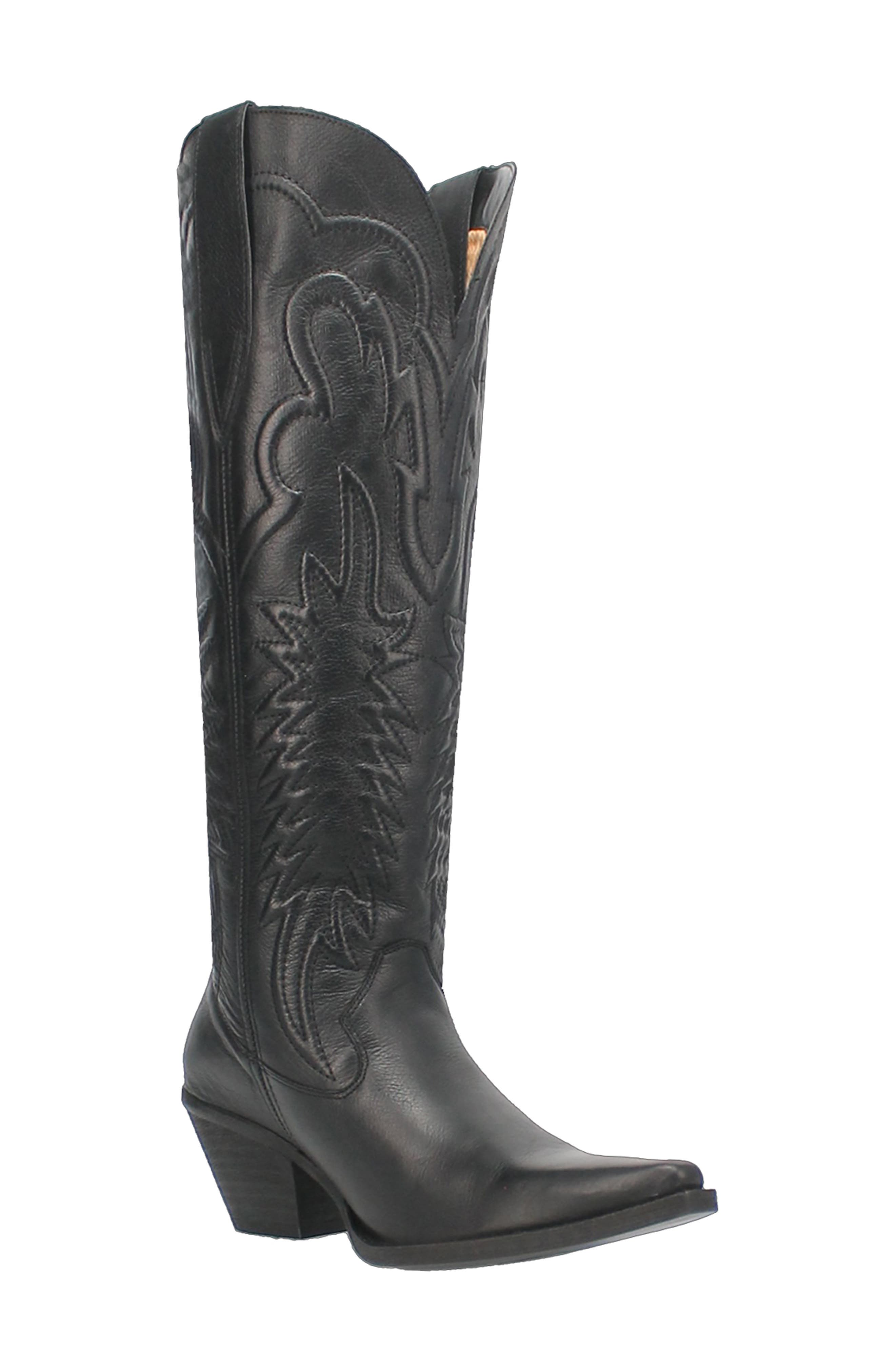 Dingo Raisin Kane Knee High Western Boot, Main, color, 