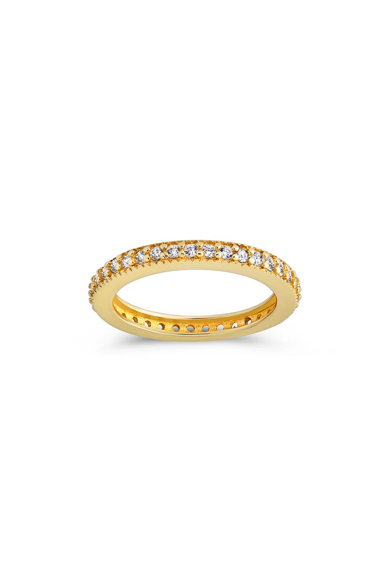 Thin Cubic Zirconia Band Ring, Main, color, GOLD