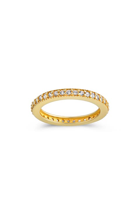 Thin Cubic Zirconia Band Ring