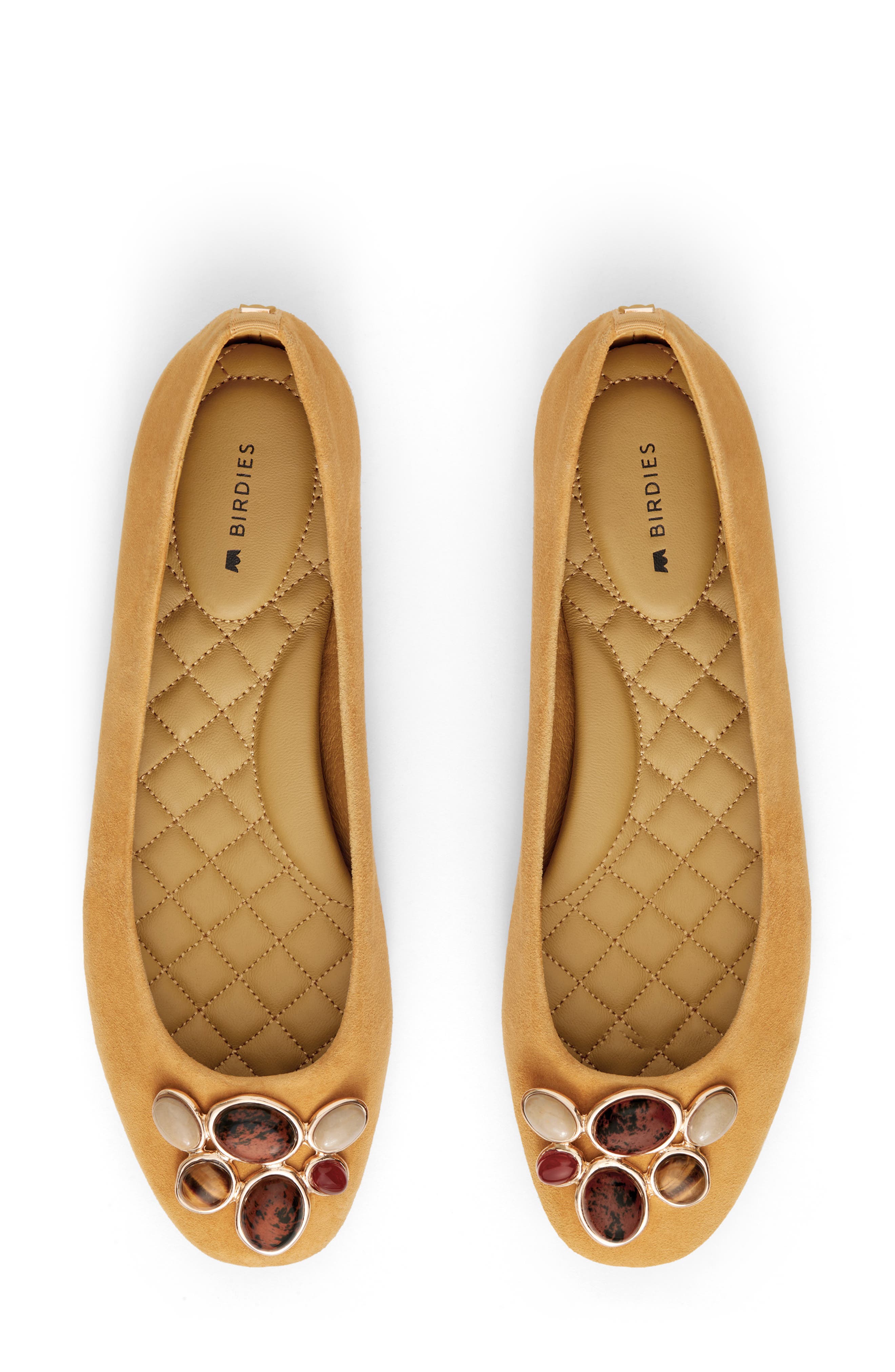 Hummingbird Ballet Flat, Alternate, color, AMBER SUEDE STONE