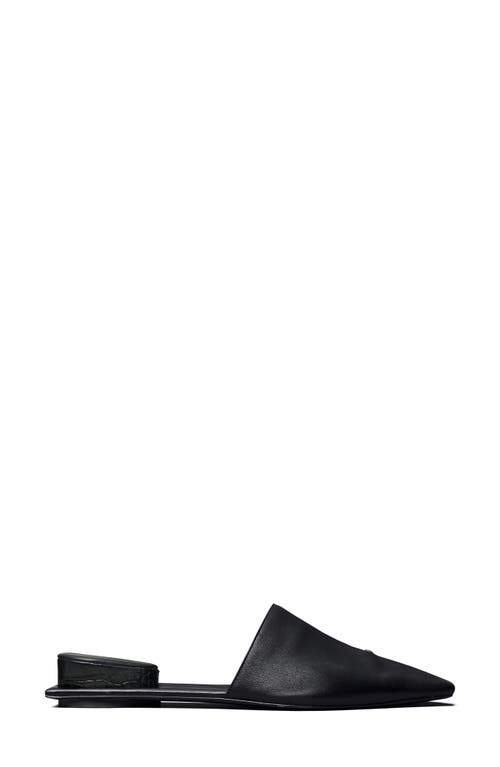 Tory Burch Pointed Toe Pierced Mule In Black