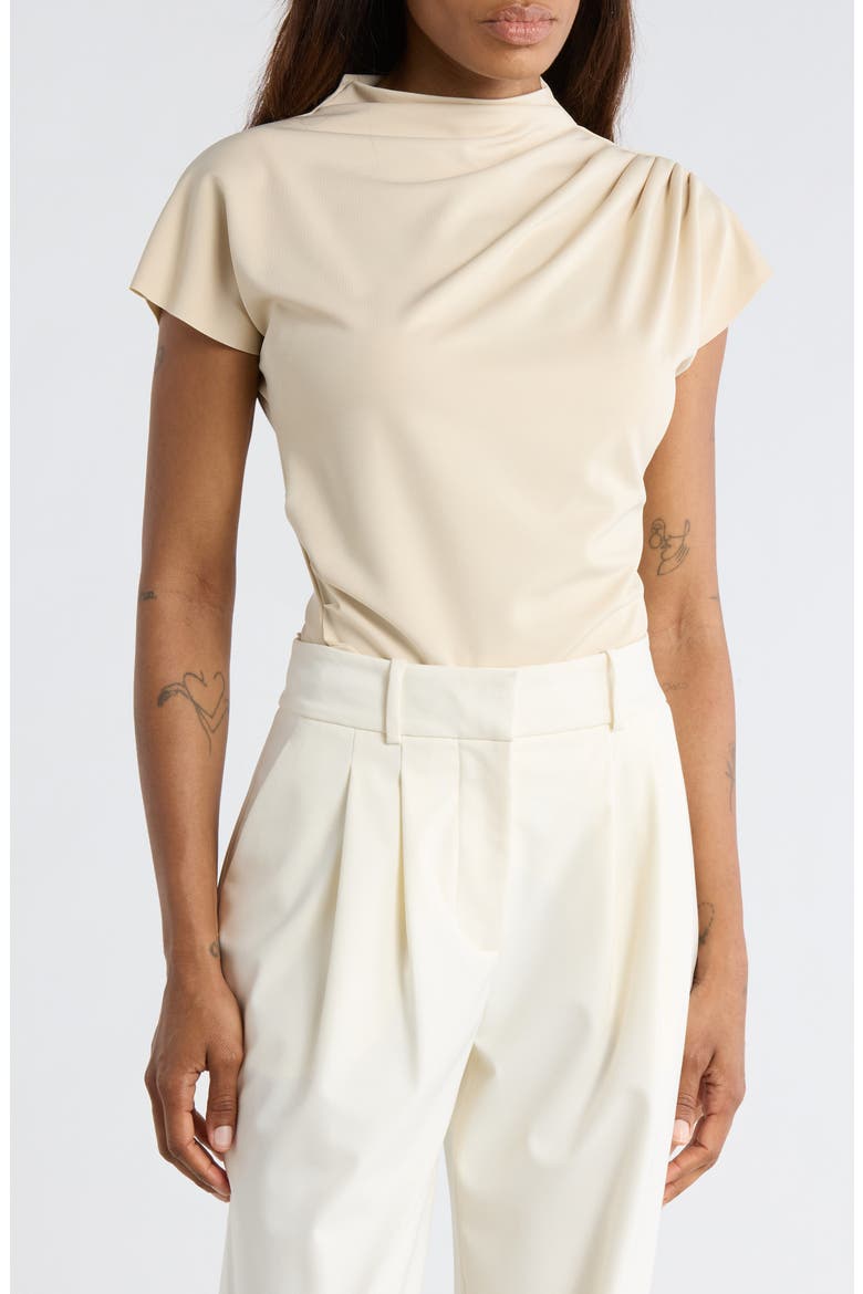 【unknown】super high neck draped shirt High Neck Draped Top (Women) | Nordstromrack
