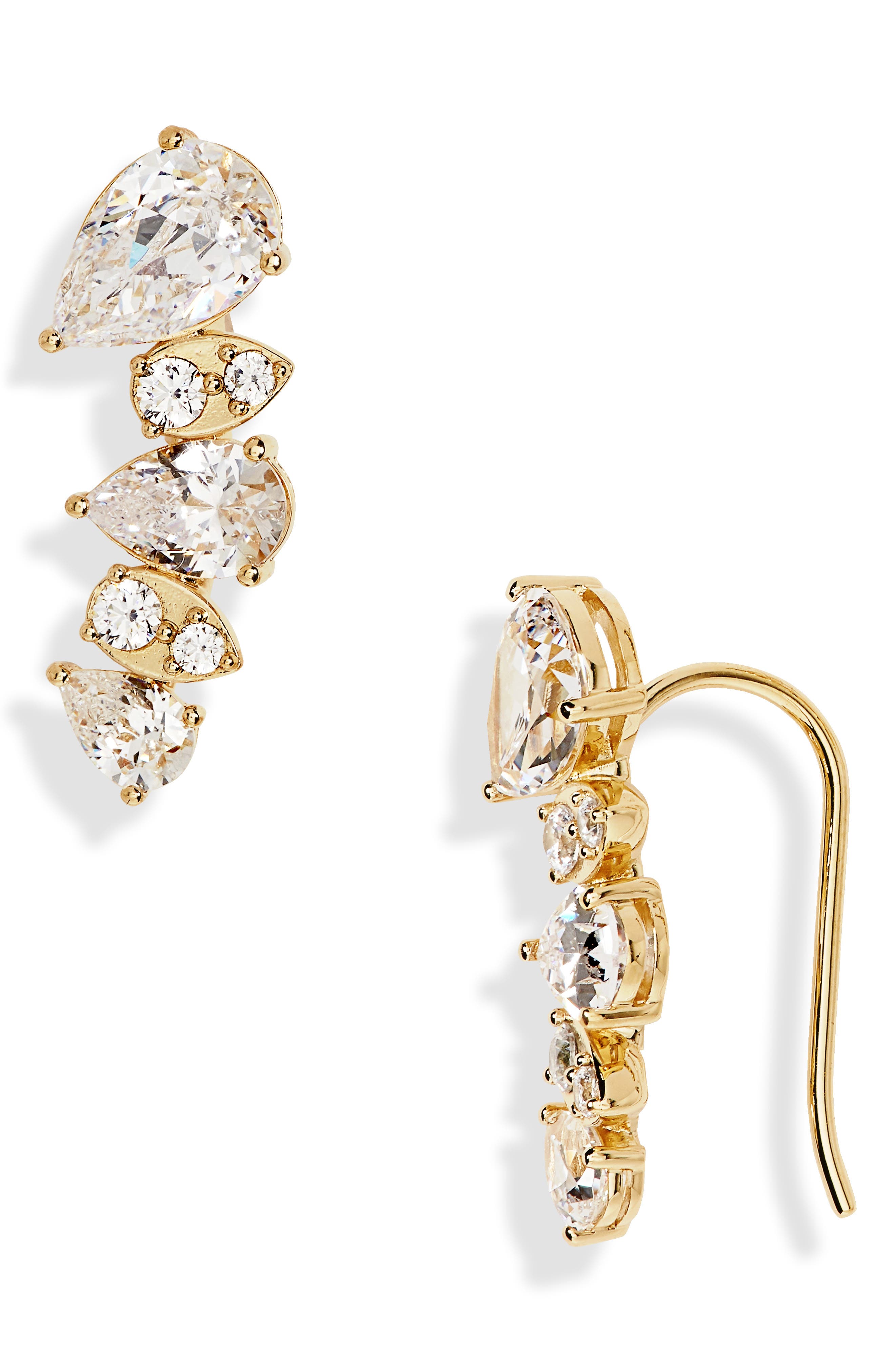 Nadri Chloe Cubic Zirconia Ear Crawlers (Women) | Nordstromrack