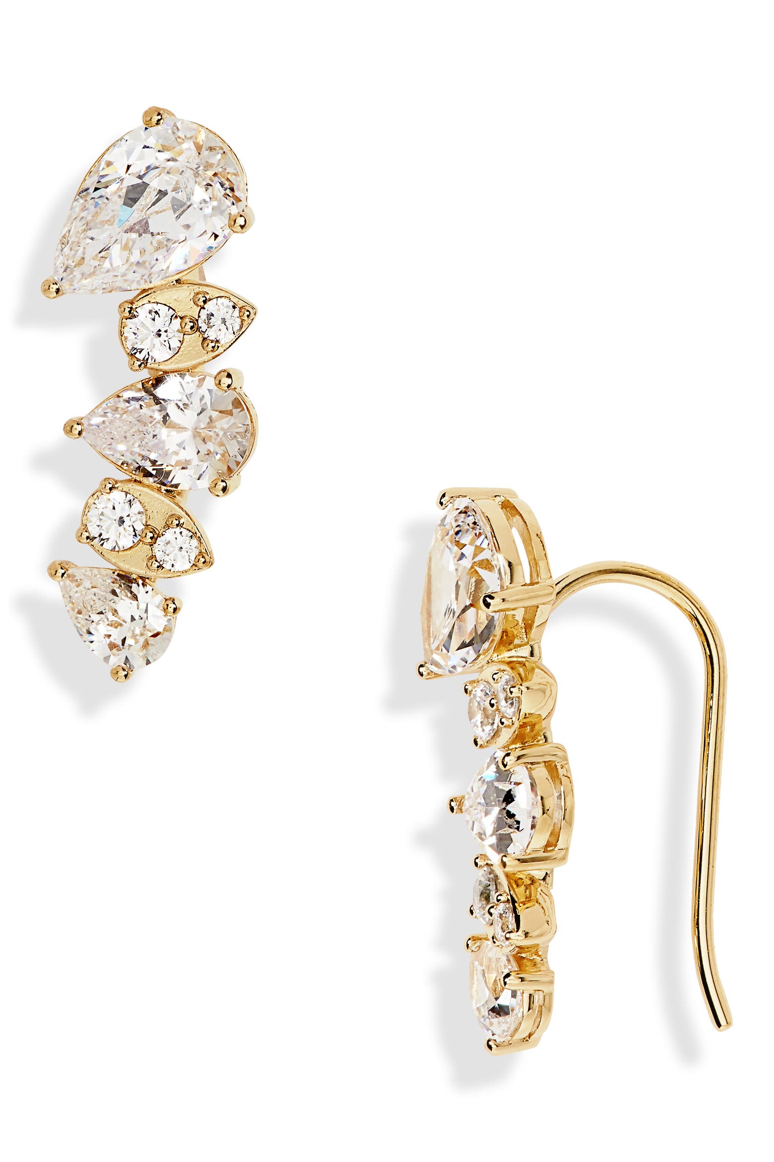 Ear Cone Rack Nadri Chloe Cubic Zirconia Ear Crawlers (Women) | Nordstromrack