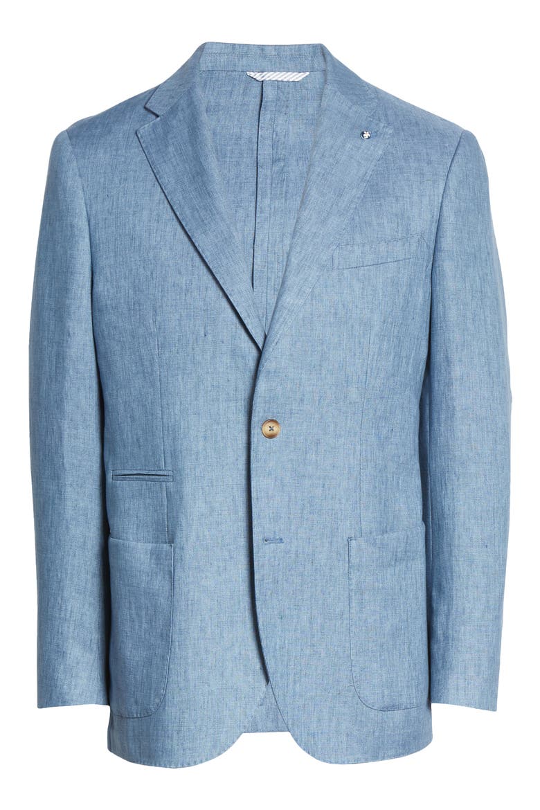 Linen Blazer, Main, color, SLATE