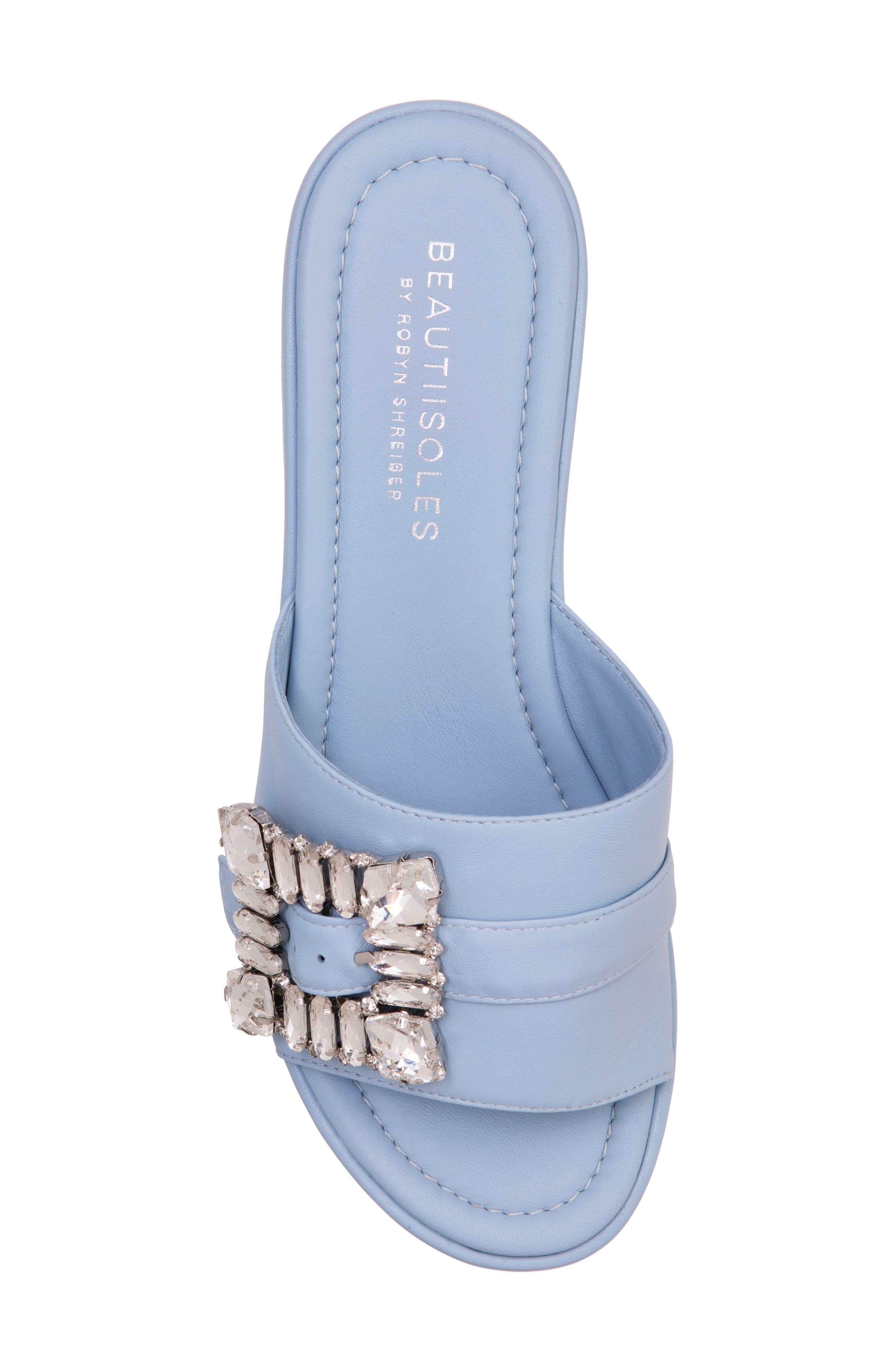 Dita Platform Slide Sandal, Alternate, color, SKY BLUE