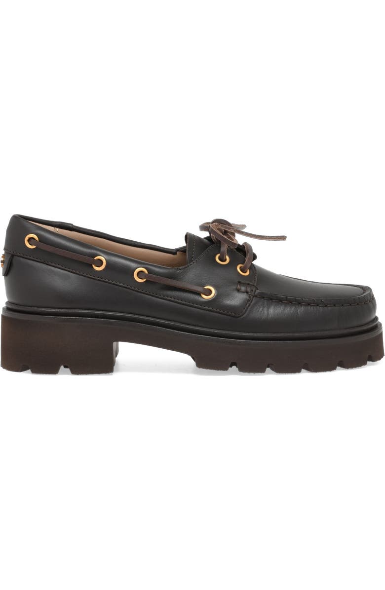 Gianvito Rossi Olonne Boat Shoes, Main, color, Brown Calf