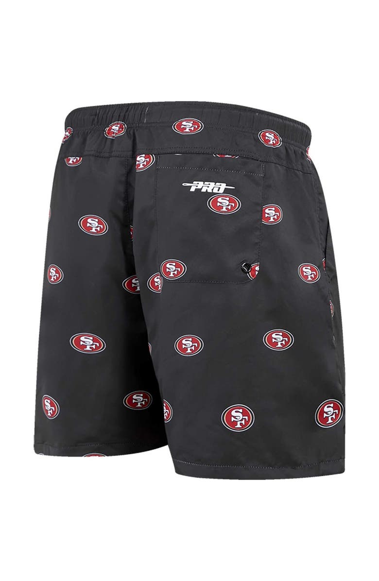 PRO STANDARD Men's Pro Standard Black San Francisco 49ers Allover Print Mini Logo Shorts, Alternate, color, Black