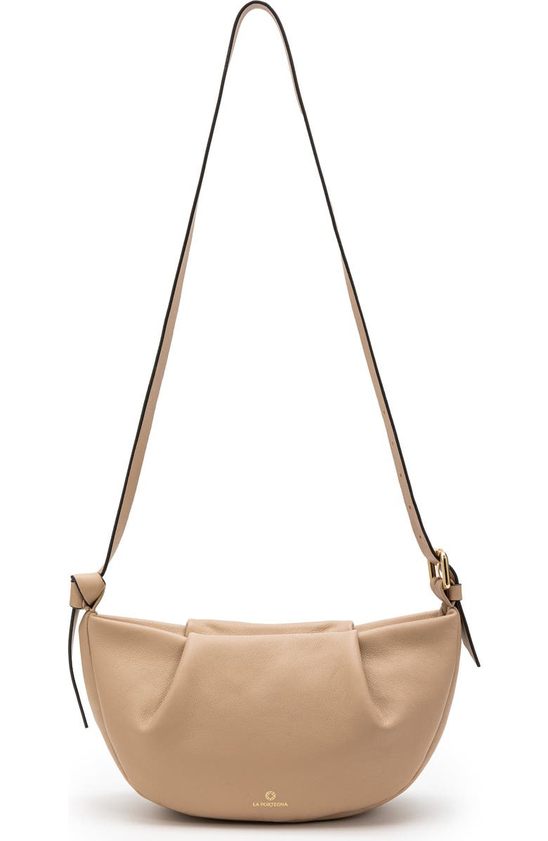 LA PORTEGNA Claudia Adjustable Strap Shoulder Crossbody, Main, color, Taupe