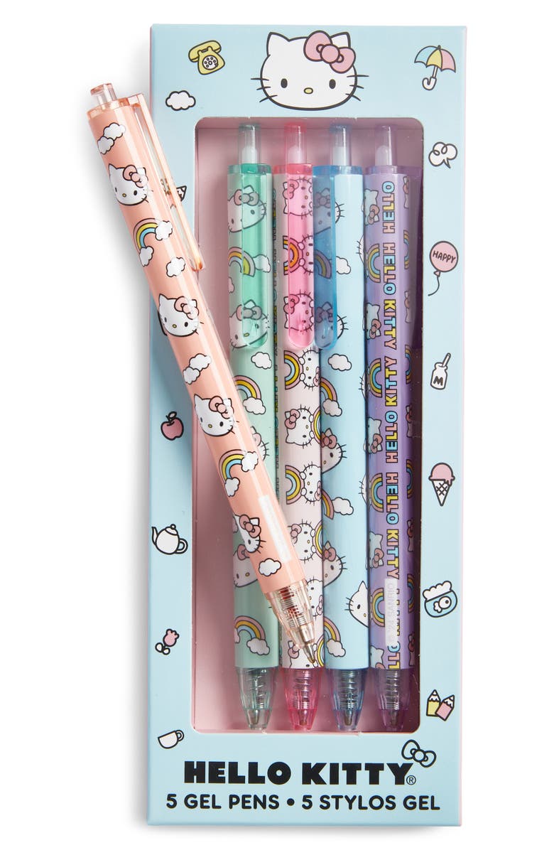 Studio OH! x Sanrio Hello Kitty<sup>®</sup> 5-Pack Blue Gel Pens, Main, color, 