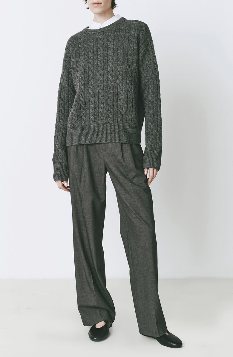 RUE SOPHIE Lyon Cable Stitch Wool & Cashmere Sweater, Alternate, color,