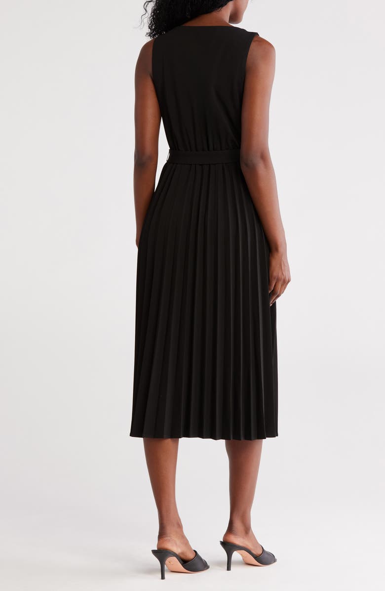 Calvin Klein Cowl Neck Sleeveless Pleated A-Line Dress, Alternate, color, 