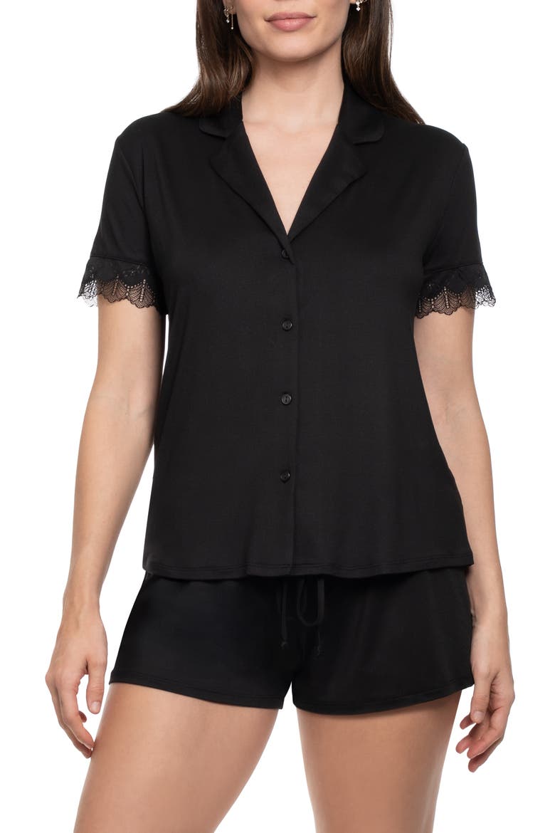 Sevilla Short Pajamas, Main, color, BLACK