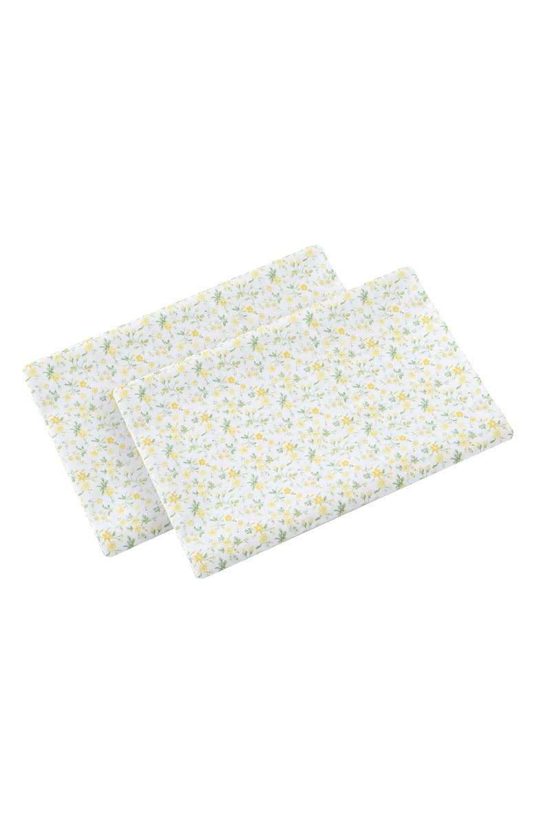 Laura Ashley Evie Cotton Pillowcase Set, Alternate, color, Sun Gold