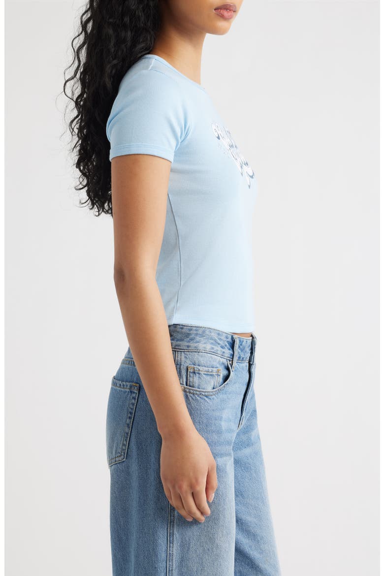 Cool It Cowboy Graphic Baby Tee, Alternate, color, LIGHT BLUE