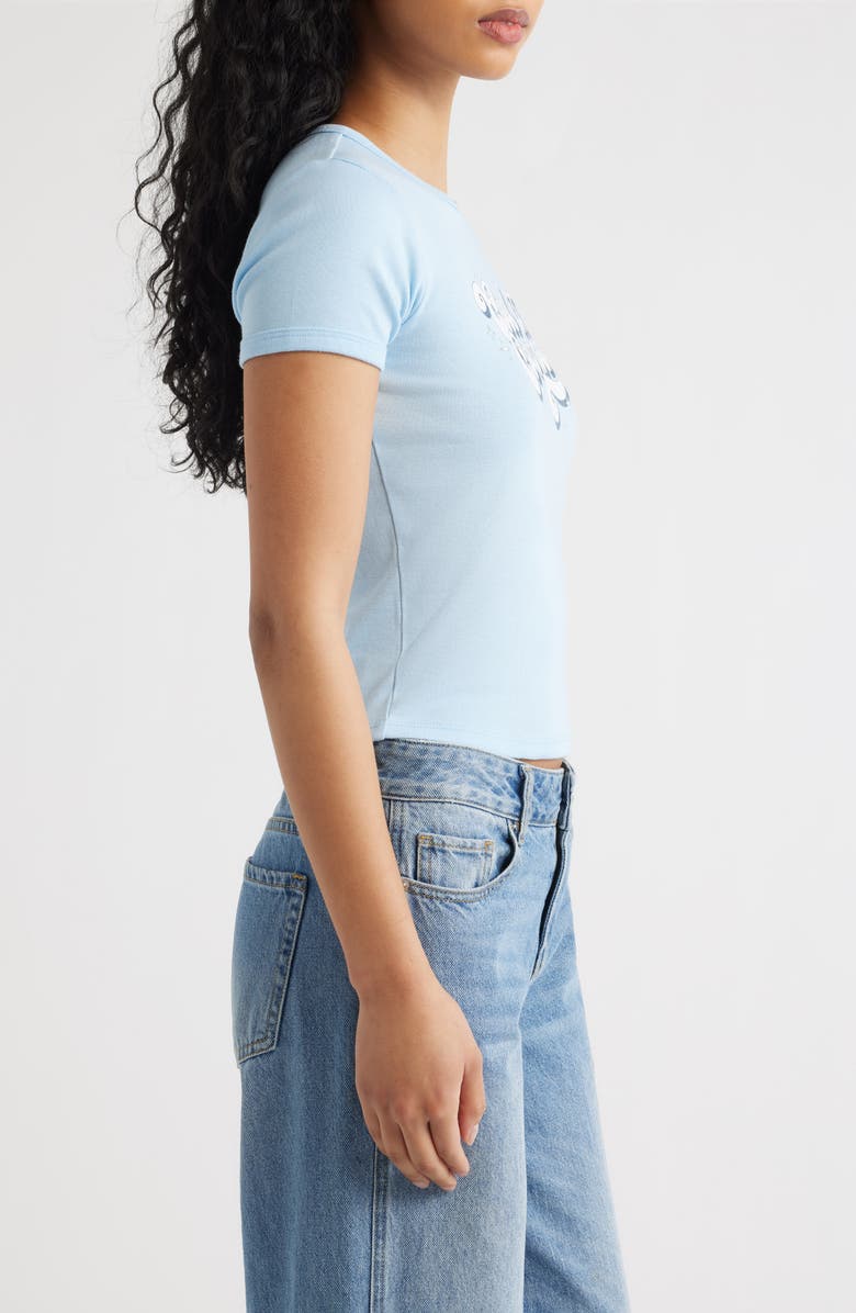 Vinyl Icons Cool It Cowboy Graphic Baby Tee, Alternate, color, Light Blue