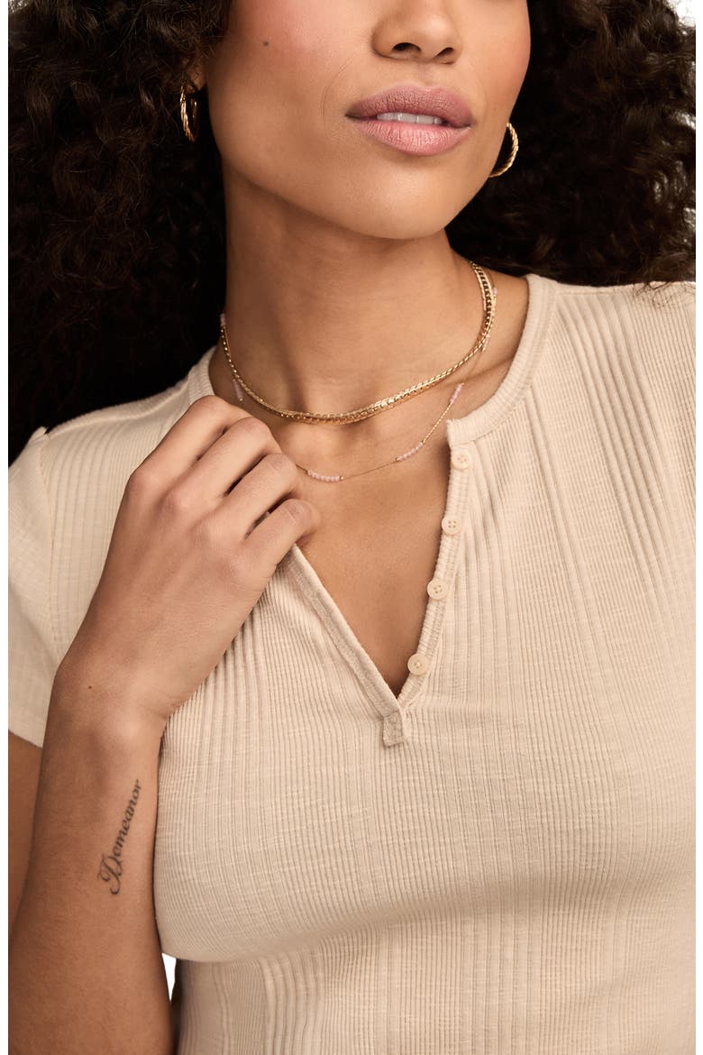 Rib Cotton Henley, Alternate, color, SHEER BLISS