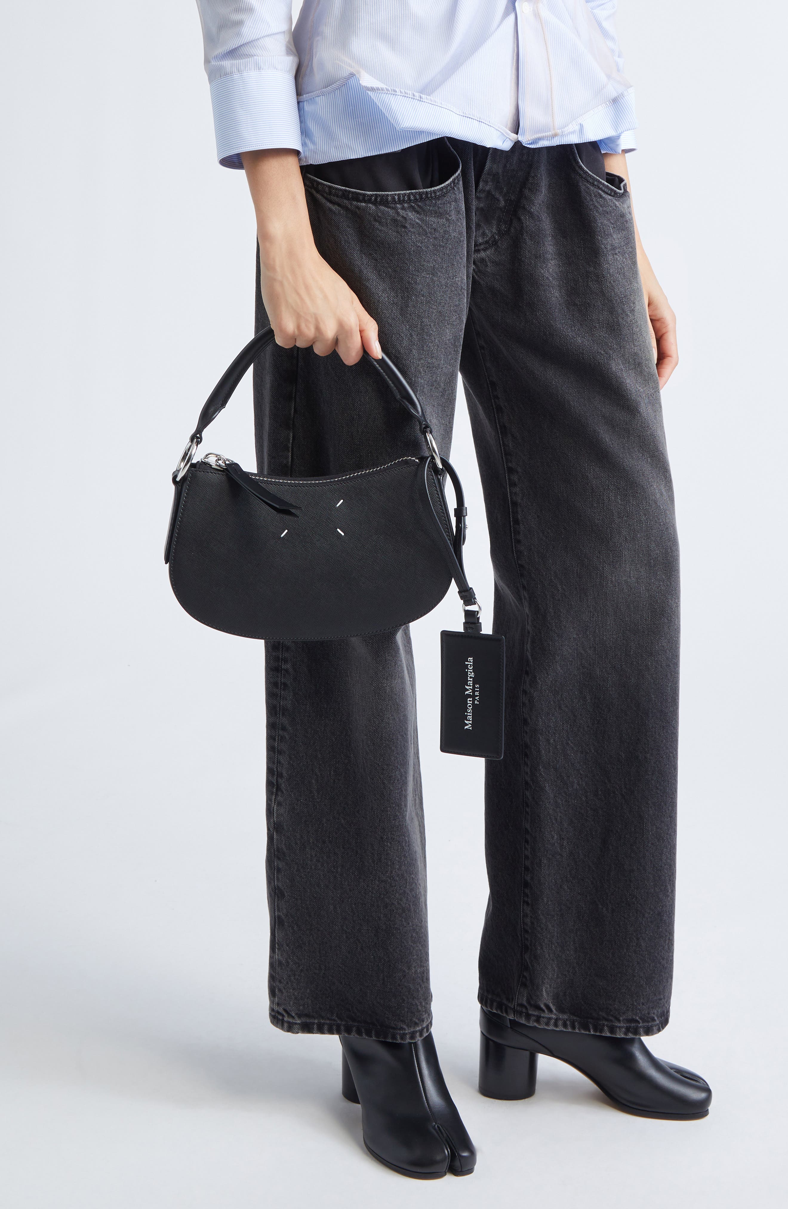 Maison Margiela Doll Leather Hobo Bag, Alternate, color, 