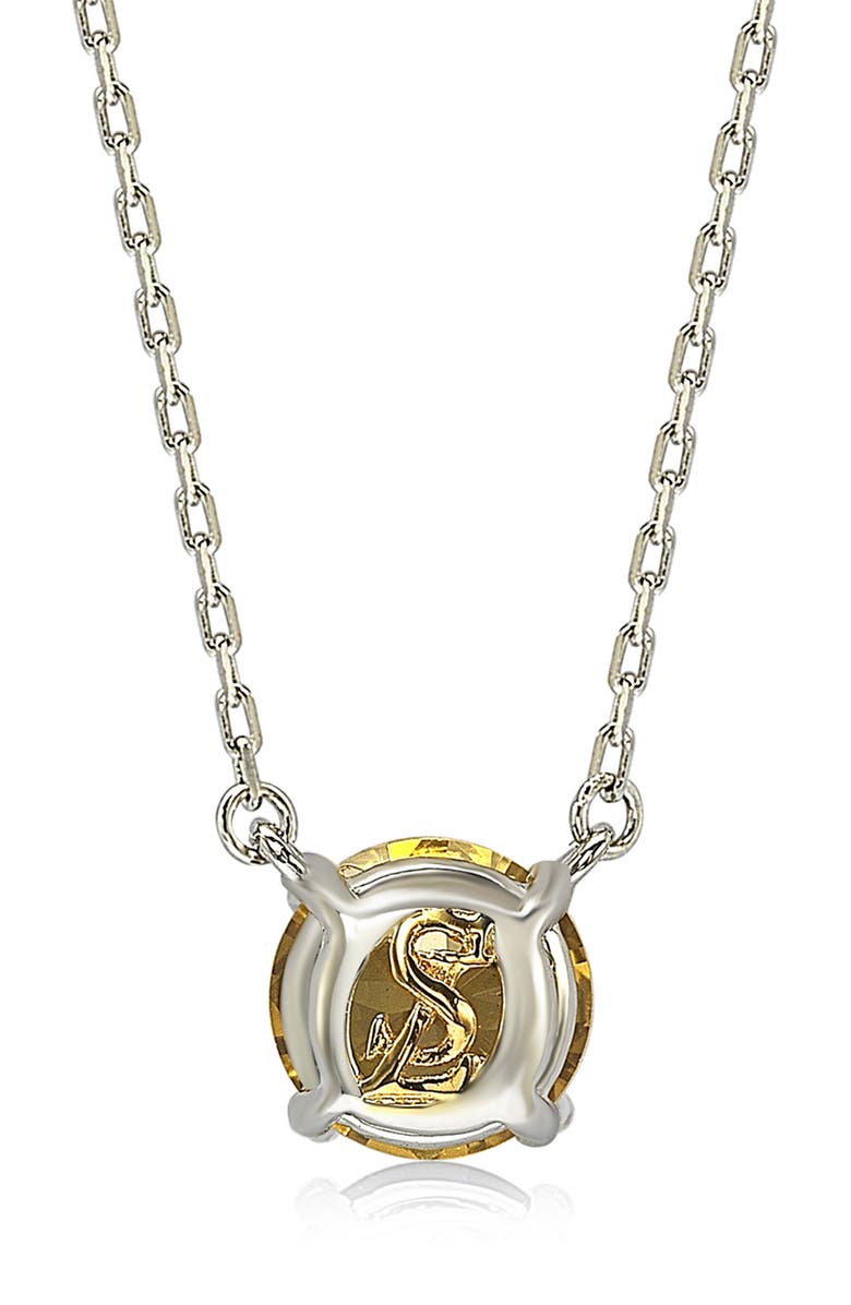 SUZY LEVIAN Sterling Silver Sapphire Solitaire Pendant Necklace, Alternate, color, Yellow