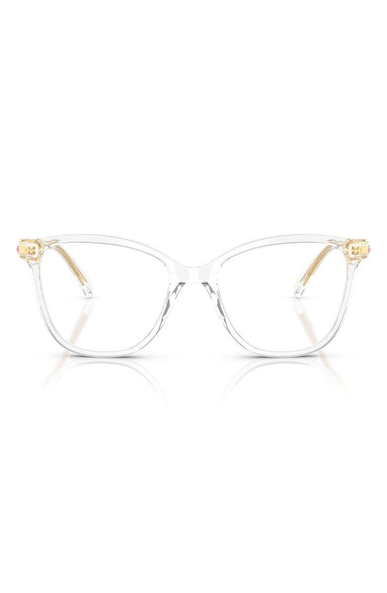 Swarovski 52mm Square Optical Glasses, Main, color, Crystal