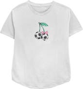 Lost Gods Women's Lost Gods Soccer Cherries Watercolor Sketch Graphic T-Shirt