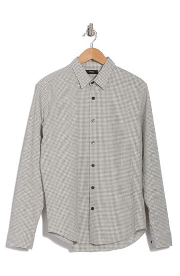 THEORY THEORY RAMMY POPLIN BUTTON-UP SHIRT