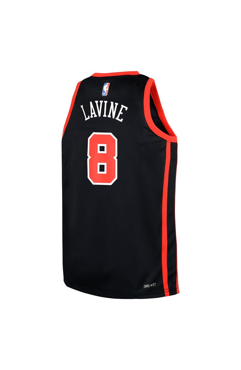 Nike Youth Nike Zach LaVine Black Chicago Bulls  Swingman Replica Jersey - City Edition, Alternate, color, 