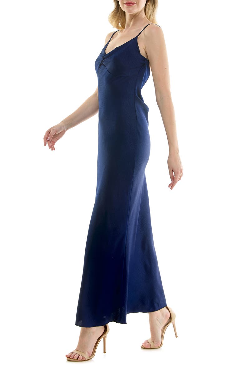 Draped Back Crepe Maxi Slipdress, Alternate, color, LITE BLUE