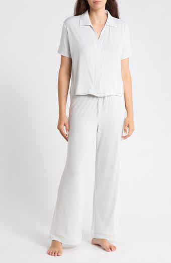 Short Sleeve Notch Collar Pajamas