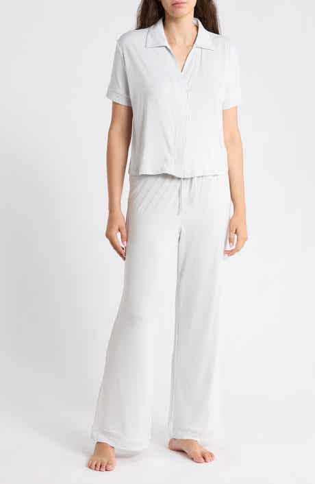 Short Sleeve Notch Collar Pajamas