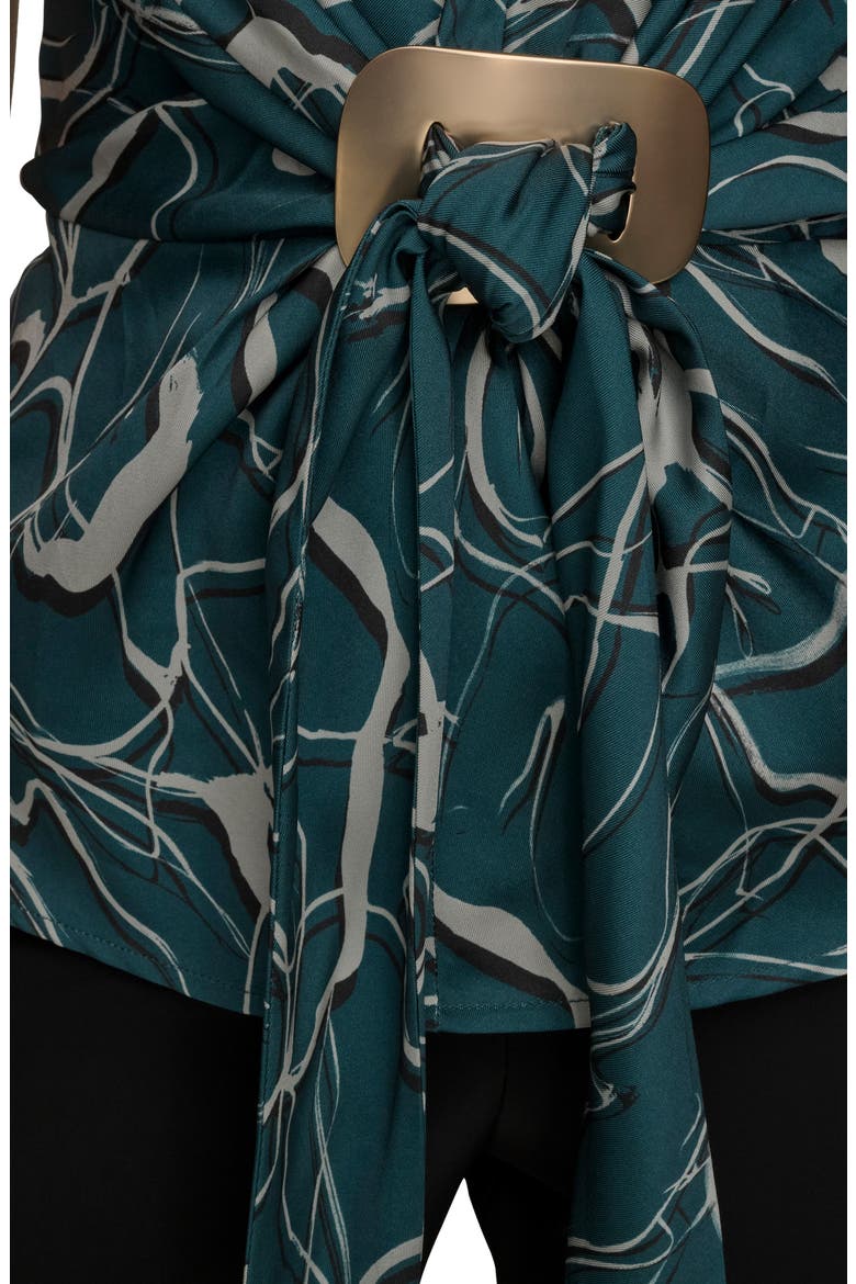 Floral Faux Wrap Sleeveless Top, Alternate, color, HUDSON MULTI
