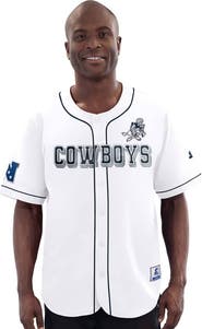 STARTER Men's G-III Sports by Carl Banks  White Dallas Cowboys Throwback Relay Baseball Jersey