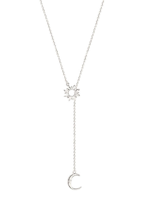Sun and Moon Lariat Necklace
