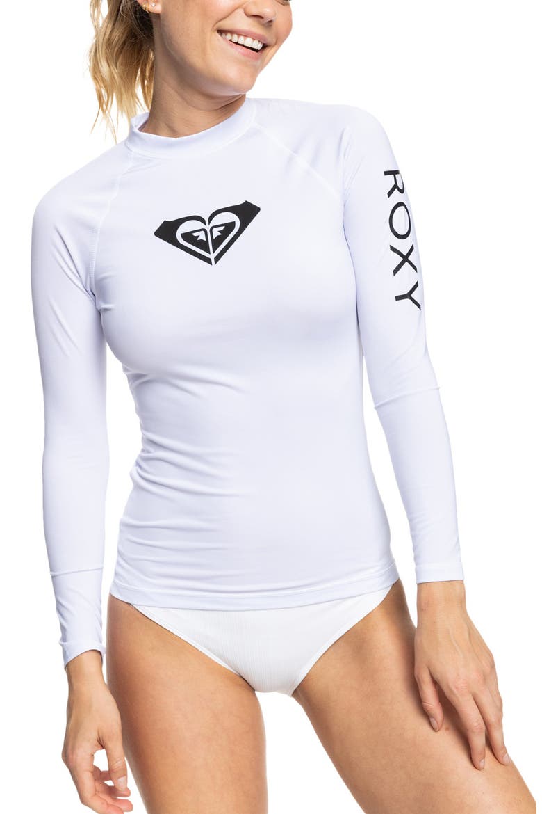 Whole Hearted Long Sleeve Rashguard, Main, color, WBB0-BRIGHT WHITE