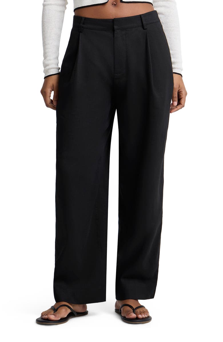 Onia High-Waist Straight Leg Pant, Alternate, color, Black