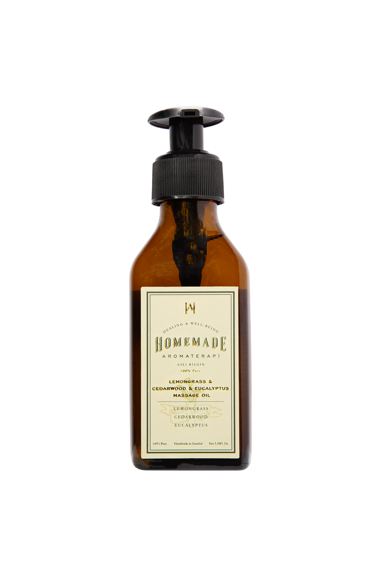 Invigorating Soothing Lemongrass Cedarwood Eucalyptus Massage Oil, Alternate, color, Golden