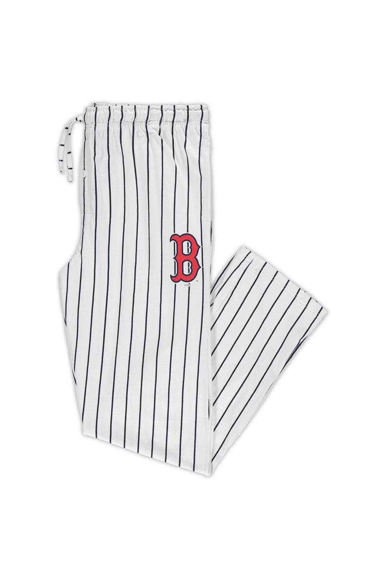 Men's Concepts Sport White/Navy Boston Red Sox Big & Tall Pinstripe Sleep Pants, Main, color, White