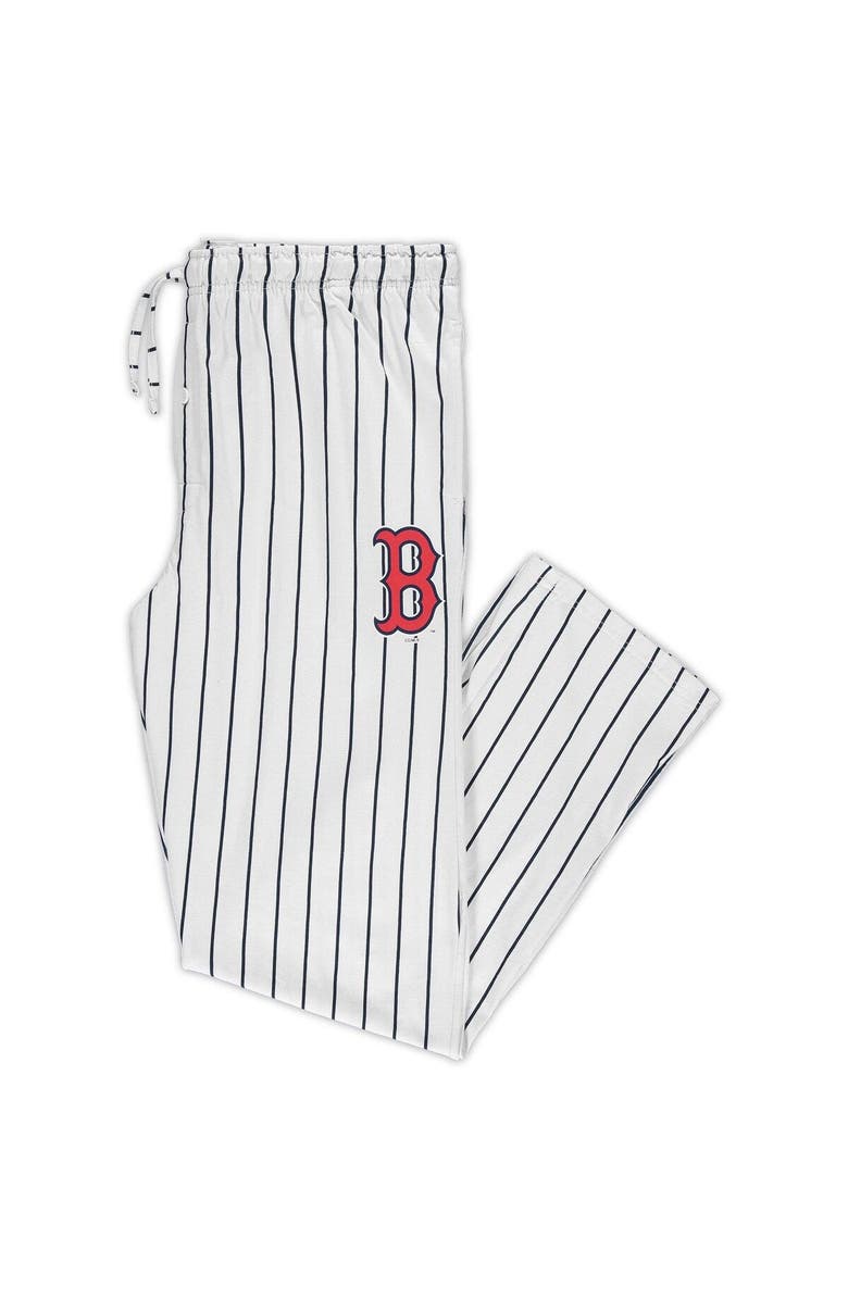 CONCEPTS SPORT Men's Concepts Sport White/Navy Boston Red Sox Big & Tall Pinstripe Sleep Pants, Main, color, White