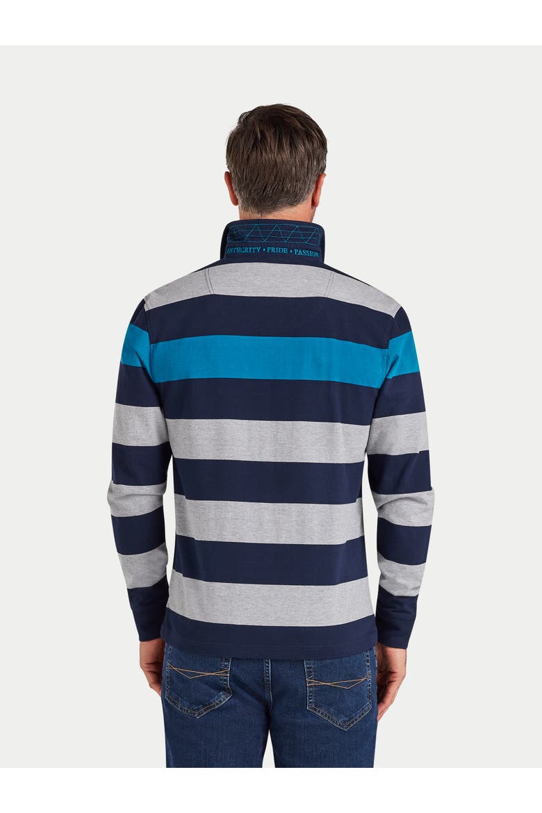 Long Sleeve Contrast Stripe Rugby Shirt, Alternate, color, Cobalt