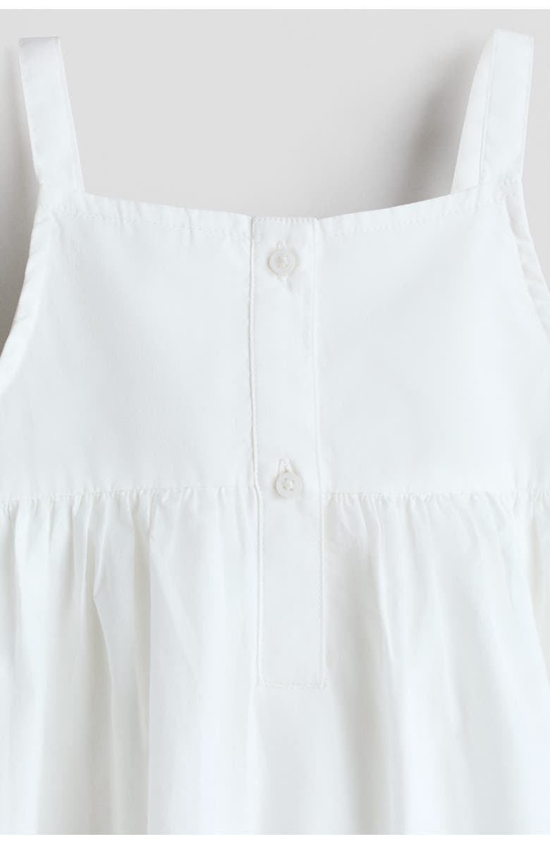H&M Embroidered Strappy Dress, Alternate, color, White/Palm Trees