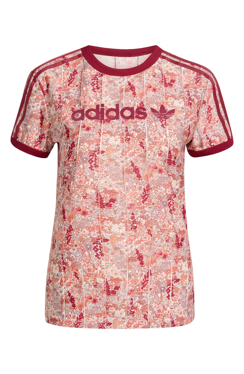 adidas Originals x Liberty London Cali Recycled Polyester T-Shirt, Alternate, color, 