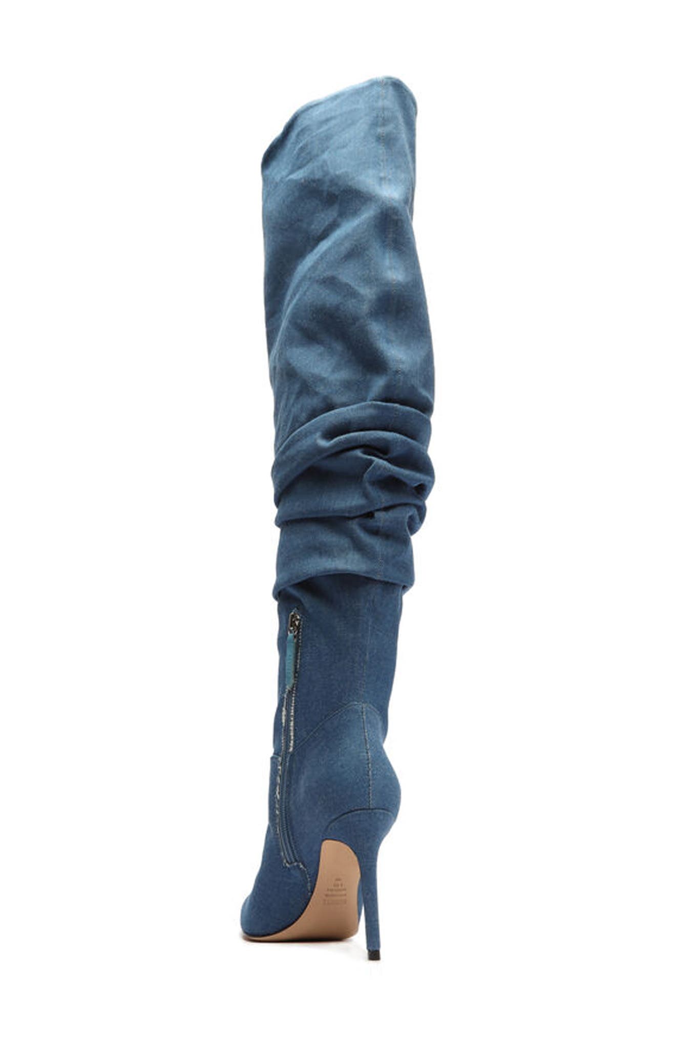 Schutz Ashlee Thigh High Pointed Toe Slouch Boot, Alternate, color, 