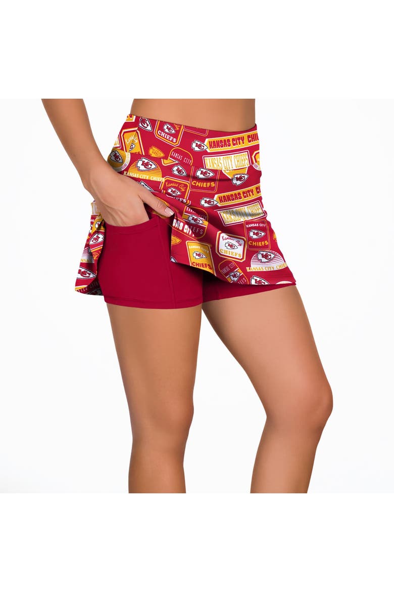 Women's Concepts Sport Red Kansas City Chiefs Grady Sleep Skort, Alternate, color, Red
