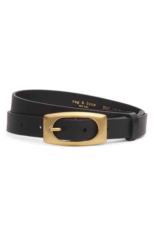 Rag & Bone Rory Leather Belt In Black