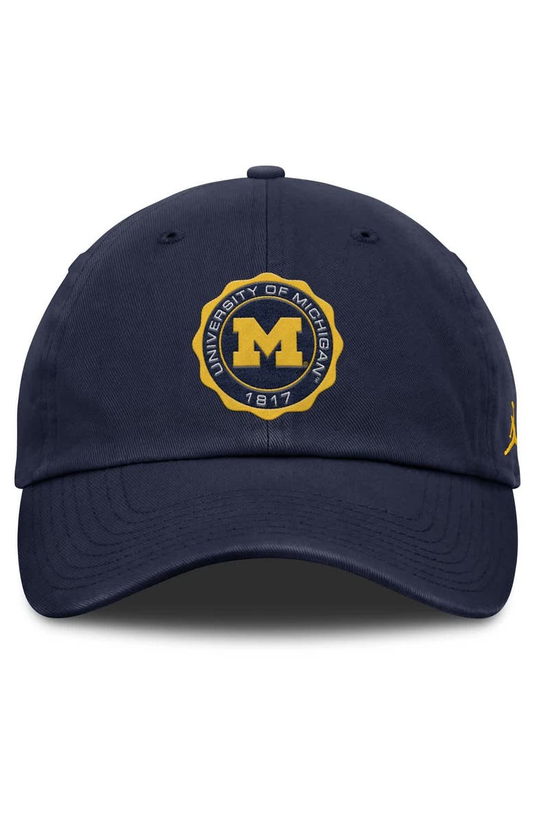 Jordan Brand Men's Jordan Brand Navy Michigan Wolverines Club Adjustable Hat, Alternate, color, Navy