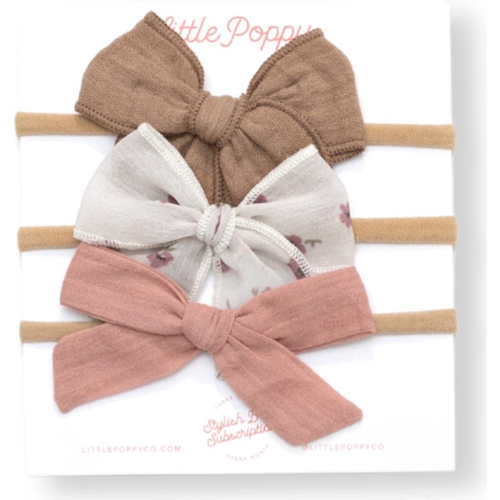 Little Poppy Co Babies' The Headband Mini Bow Set In Multi